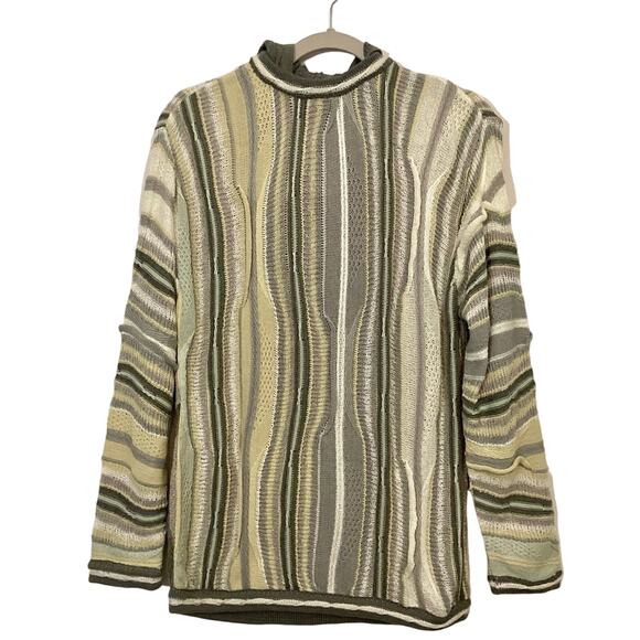 Bergati Other - Vntg NWT Bergati 3D Gray Yellow Textured Hoodie Hip Hop Cosby Sweater…